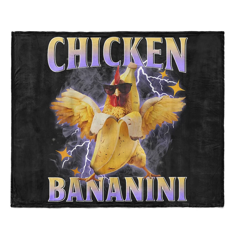 Gaslight Gatekeep Girlboss Chicken Bananini Throw Blanket for Women Men Girls Boys Kids Pets Dogs Cats Couch Sofa
