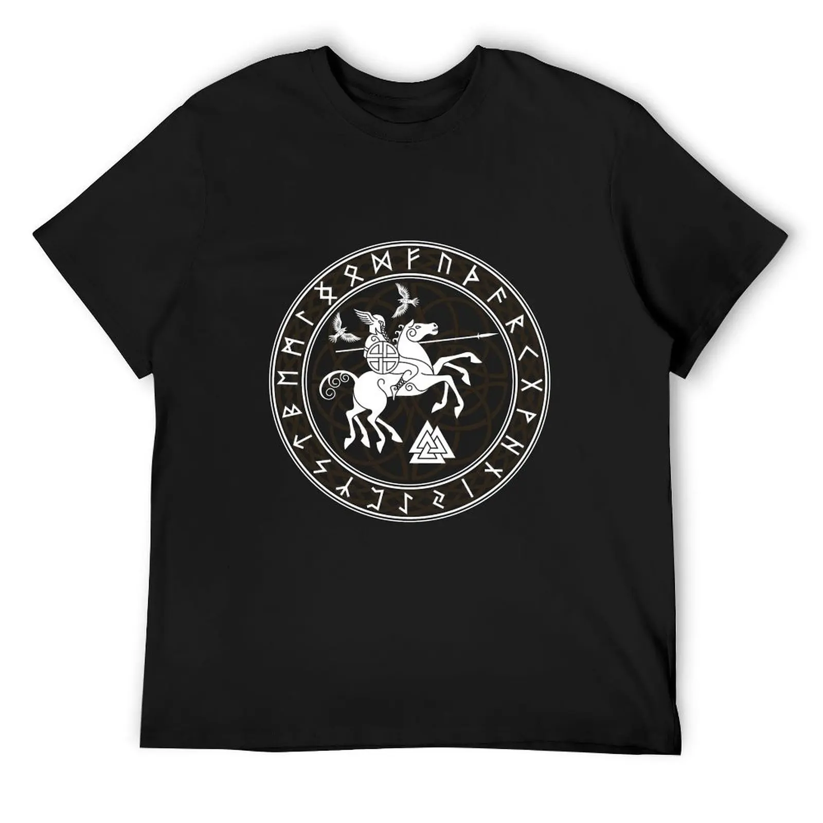 Odin On Sleipnir T-Shirt anime stuff summer top mens clothes