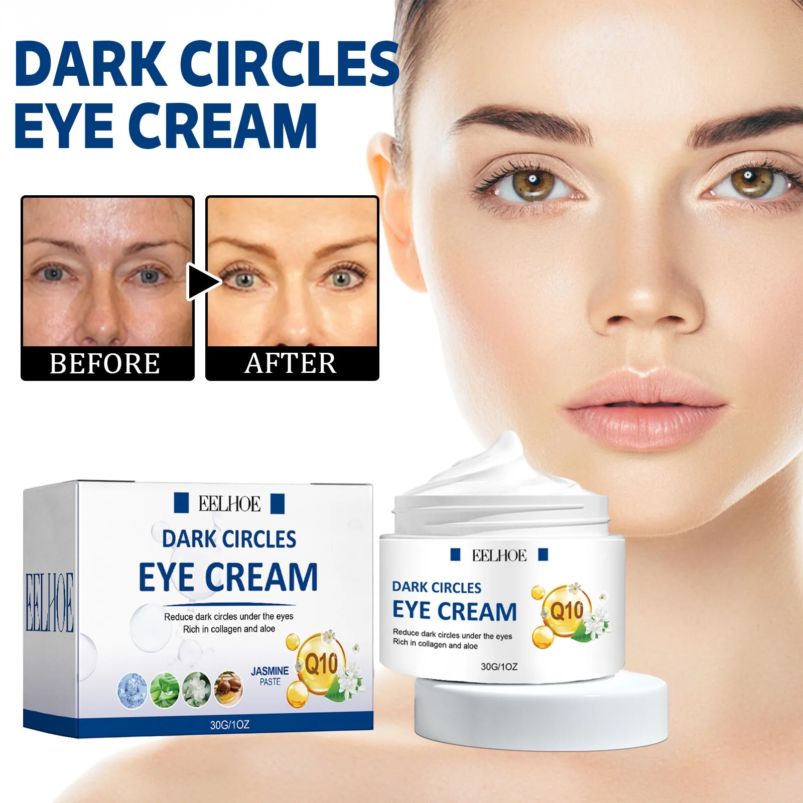 

Коллагеновый лифтинговый и укрепляющий крем для глаз: разглаживающий морщины, уменьшает темные круги, увлажняет, осветляет область глаз. Продукт для кожи.