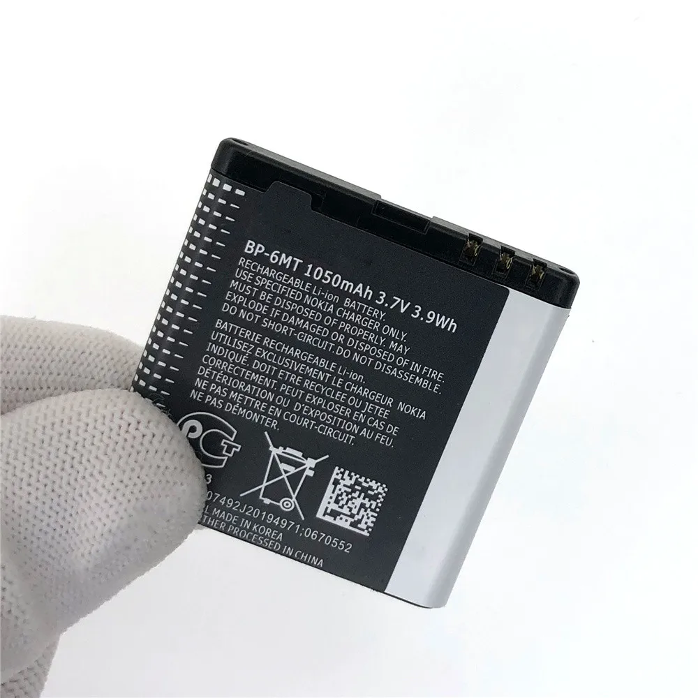 Rechargeable Battery 1050mAh BP-6MT BP6MT New Battery For Nokia N81 N82 N81-8G E51 E51i 6720 6720C BP 6MT Original Batteries