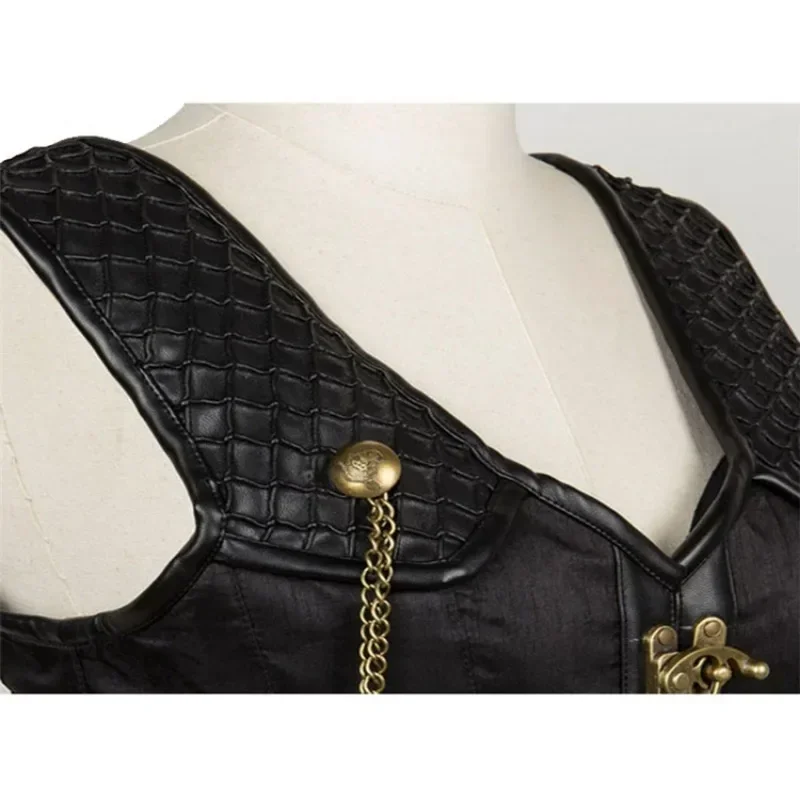 Steampunk Leather Women Corset Straps Overbust Corsets Vest Vintage Gothic Corsets Bustiers Top