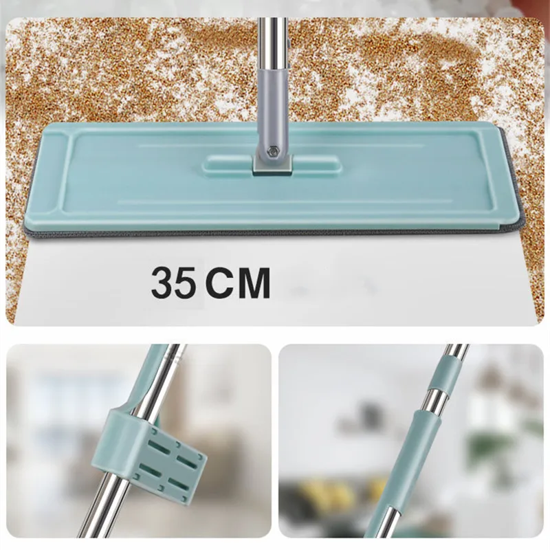 Squeeze Wring Mop Wash for Floor Tile Cleaning Tool Lazy Wiper Kitchen Wet Help Wonderlife  Sliding Type Trapeadores De Pisos