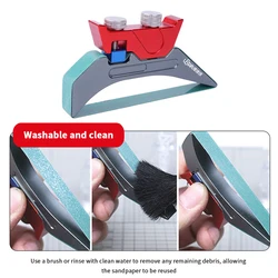 Multi-function Sander Model tools Metal Handheld Surface Polisher For Curved surfaces, seams and corners sanding 6pcs sandpaper