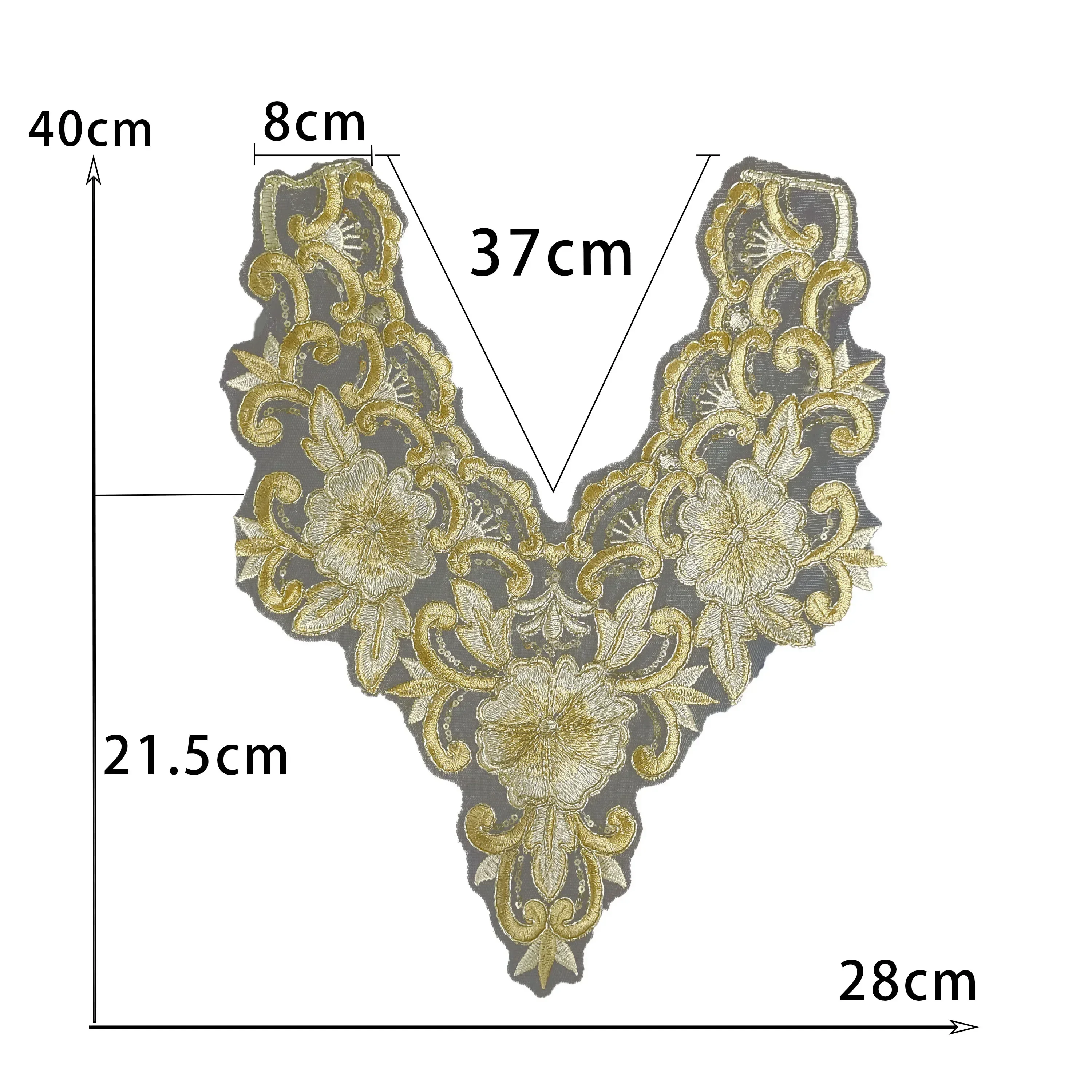 Wholesale sales 1-10 pcs Embroidered lace versatile dress DlY sewing hollowed out collar decoration clothing accessories