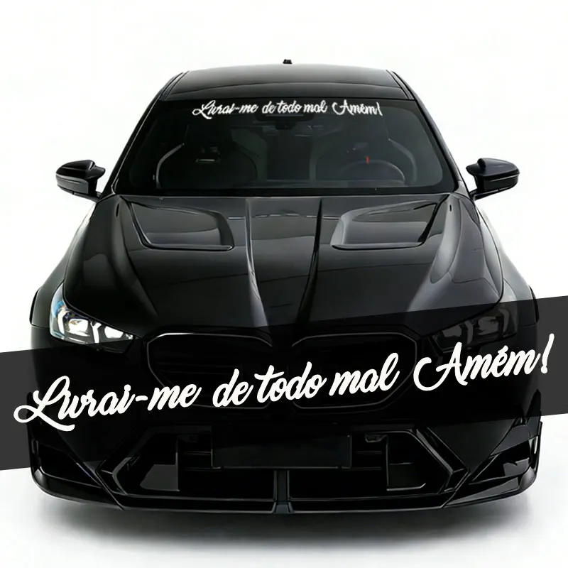1PC Livrar-me De Todo Mal Amém Car Windshield Sticker Tuning Waterproof Vinyl Decal DIY Side Body Window Auto Exterior Decor