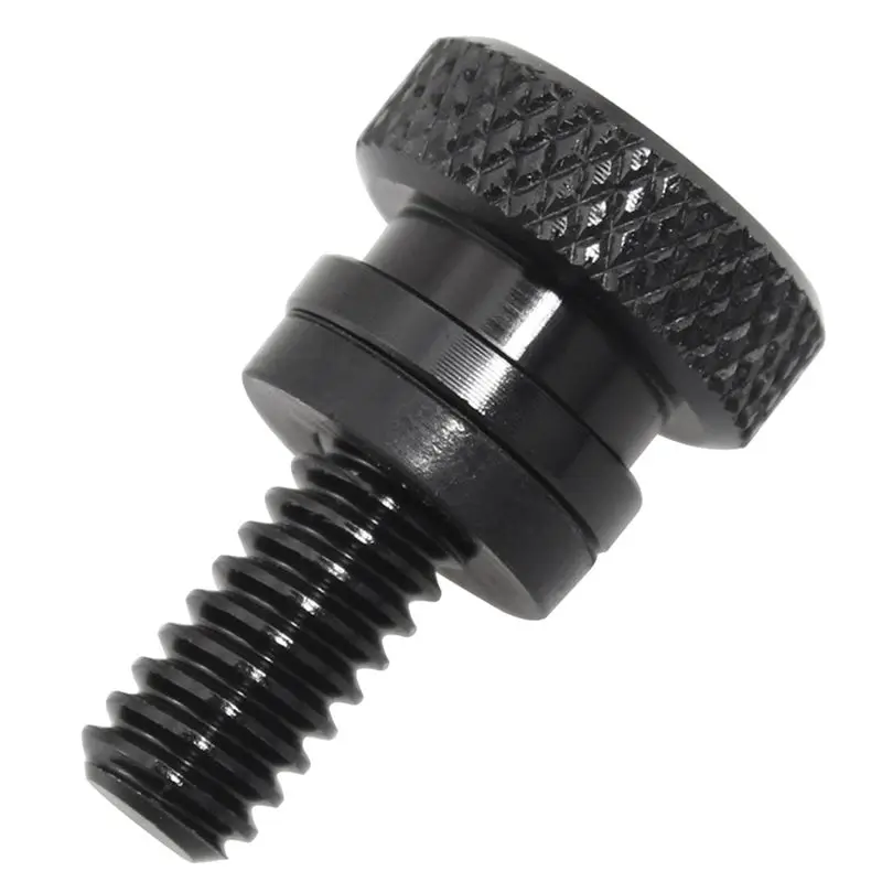 2 Set 1/4In Black Rear Fender Passenger Seat Bolt Tab Screw Nut For Sportster XL 883 1200 Fatboy Road King Softail-A08Q
