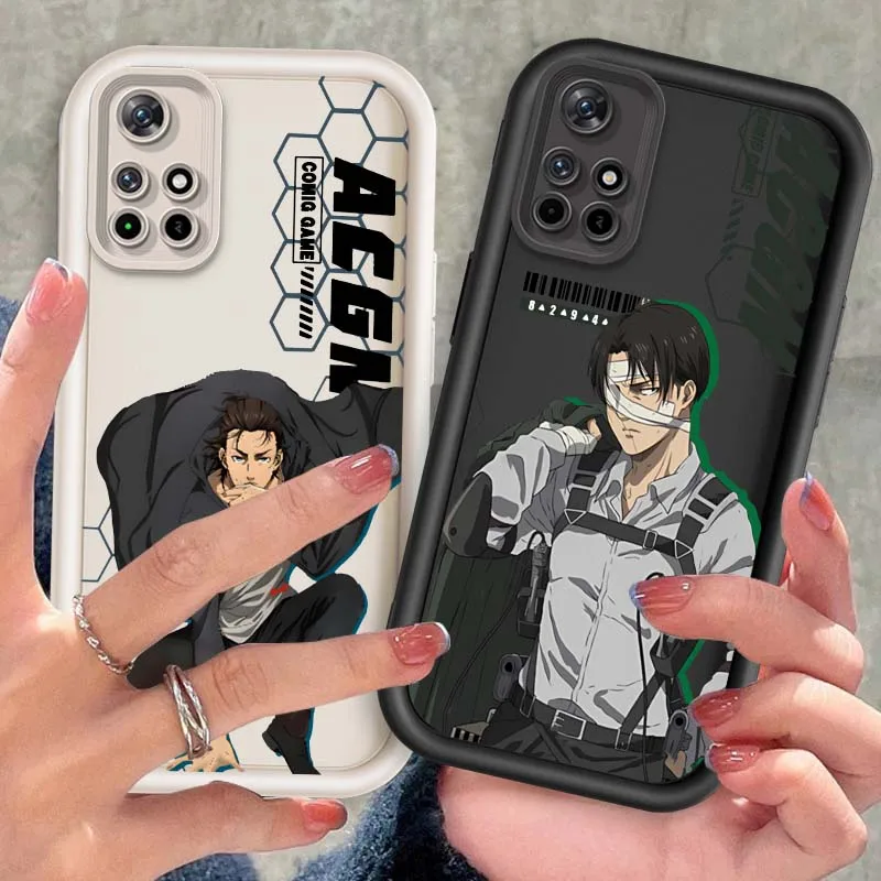 

Attack on Titan Catroon For Xiaomi Redmi Note 14 13 13R 12 12R 11 11E 11T 11S Pro Plus 5G Eye Ladder Cover