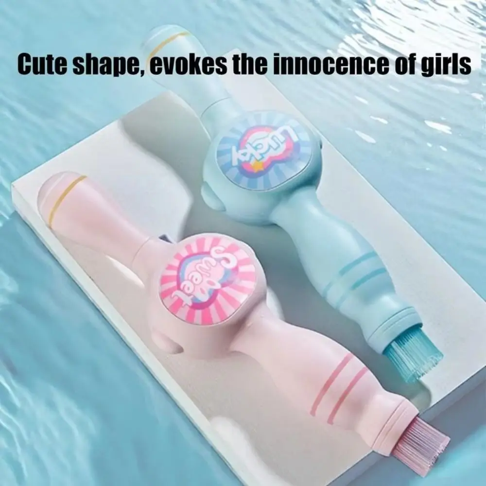 Máquina de bolhas colorida portátil, design leve, jogo interativo, varinha elástica de neblina, soprador automático de bolhas para festa