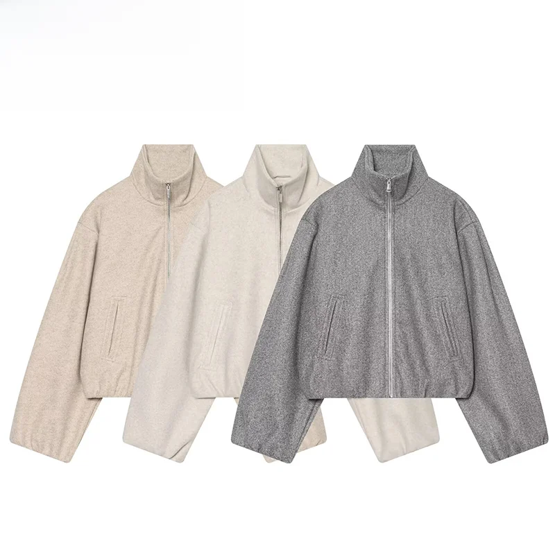 Fashionable Pilot Jacket Outerwear for Women Autumn New Style Versatile Polyester Standard Fit Long Sleeve Regular Length