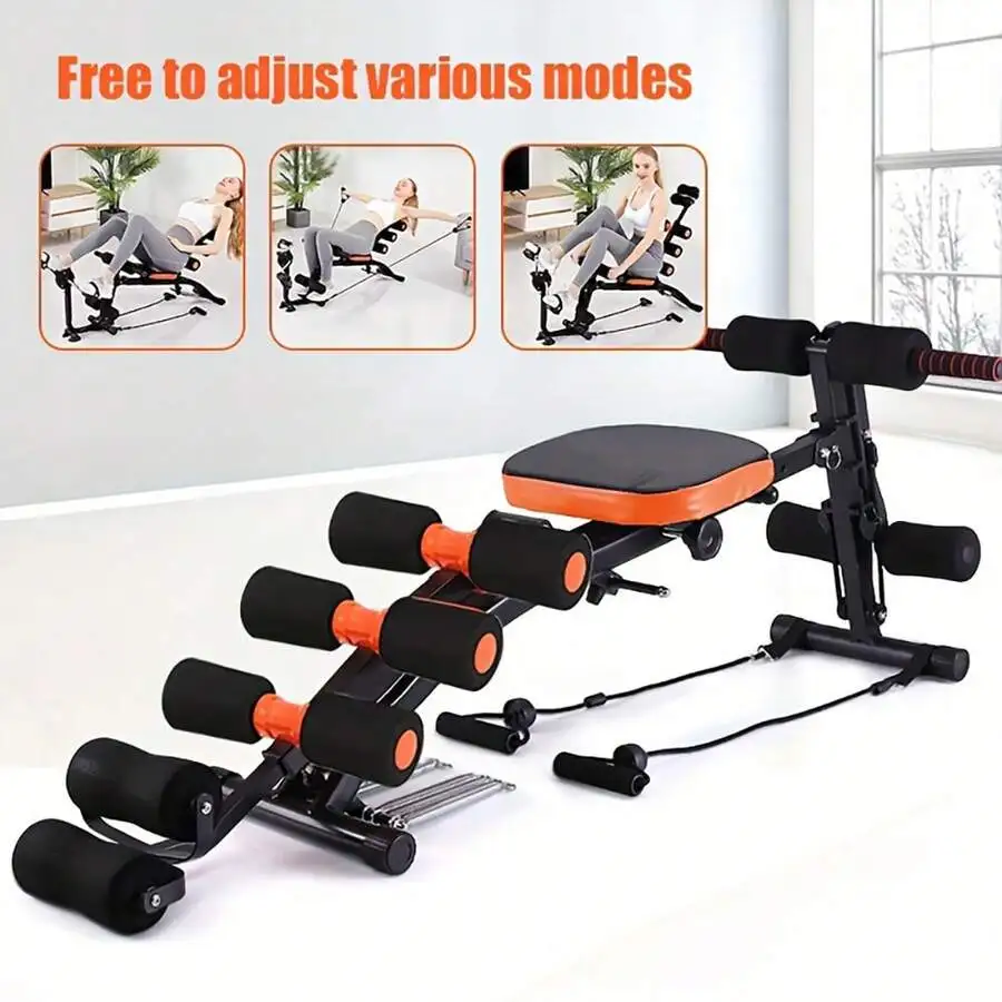 Multi-Functional Segmented Fitness Machine, Adjustable Headrest, Exercise Equipment, Adjustable Abdominal Exercise Sit-Up Machin