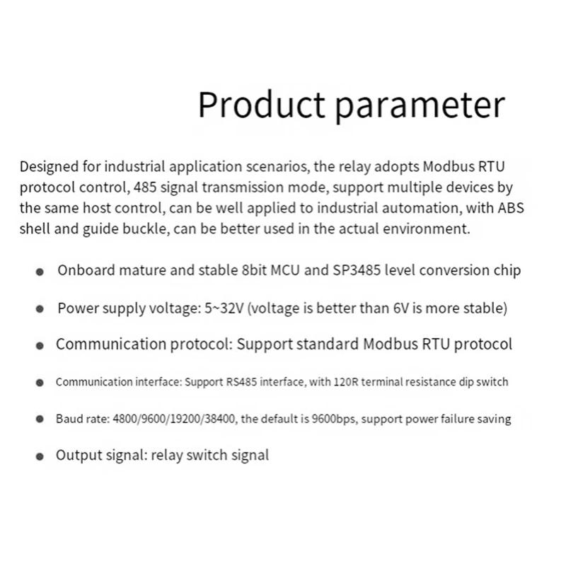 RS485 Modbus Relé PRO RS485 Interfaz Relé Modbus RTU Protocolo Control Optoacoplador Aislamiento