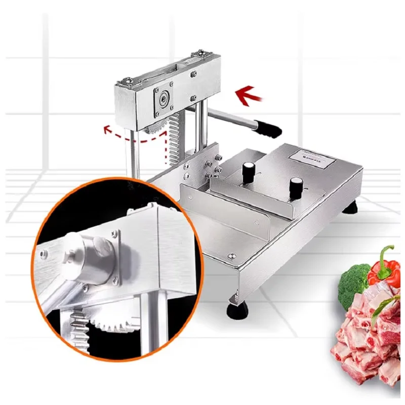 الفولاذ المقاوم للصدأ المطبخ دليل الأضلاع المجمدة لحوم الدجاج آلة قطع العظام السعر