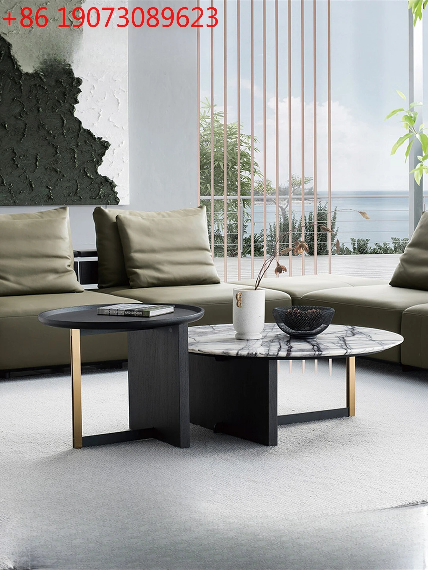 

Итальянский минималистичный круглый журнальный столик, современный светлый роскошный небольшой угловой столик из натурального мрамора высокого класса