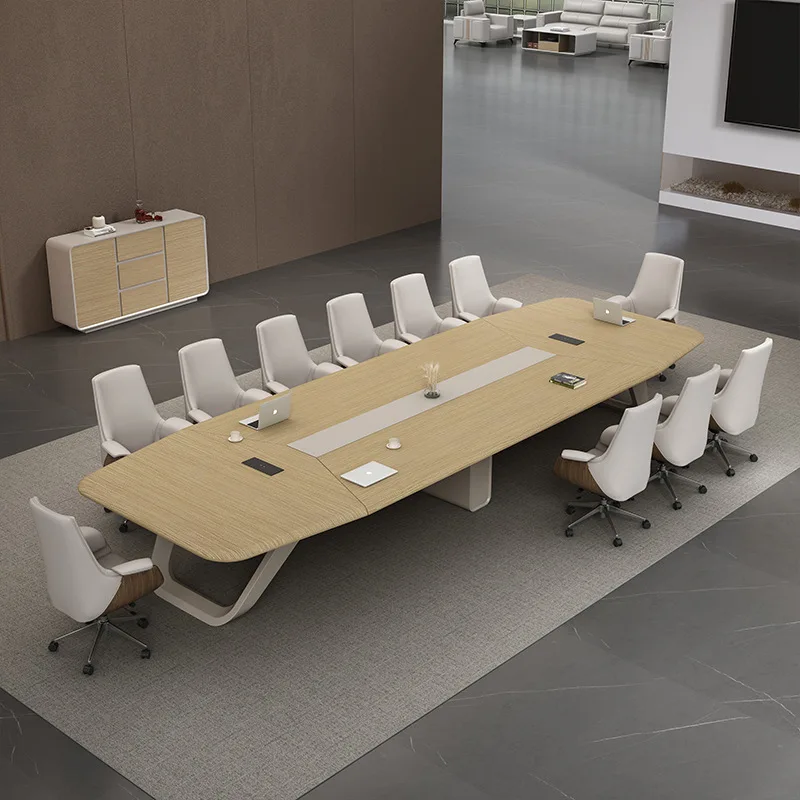 Large long Conference table rectangular training multi-functional modern laptop table meeting wooden Simple office furniture