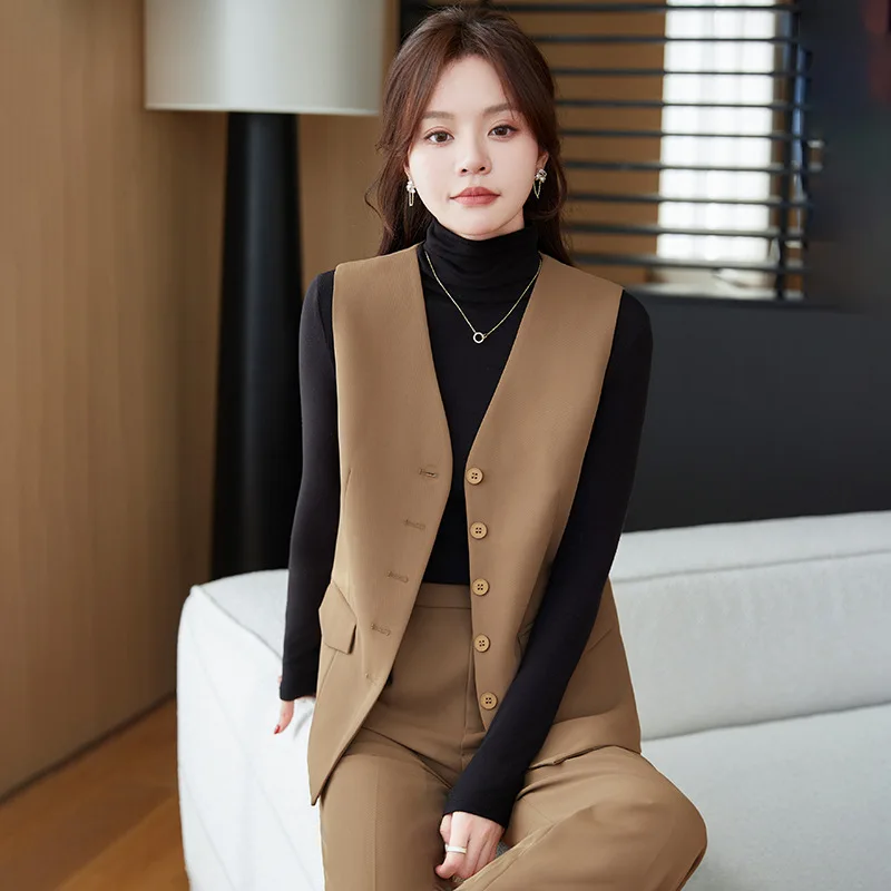 2024New Vest Coat Western Style Wear Fashionable Design Sense Niche Vest Women's Suit