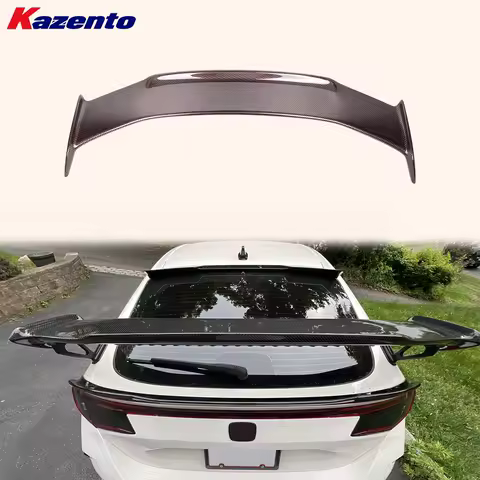 For Honda Type R FL5 2022+ MD Style Dry Hon Red Carbon Fiber Rear Trunk Spoiler Wing（Approximately 1.8kg heavy）