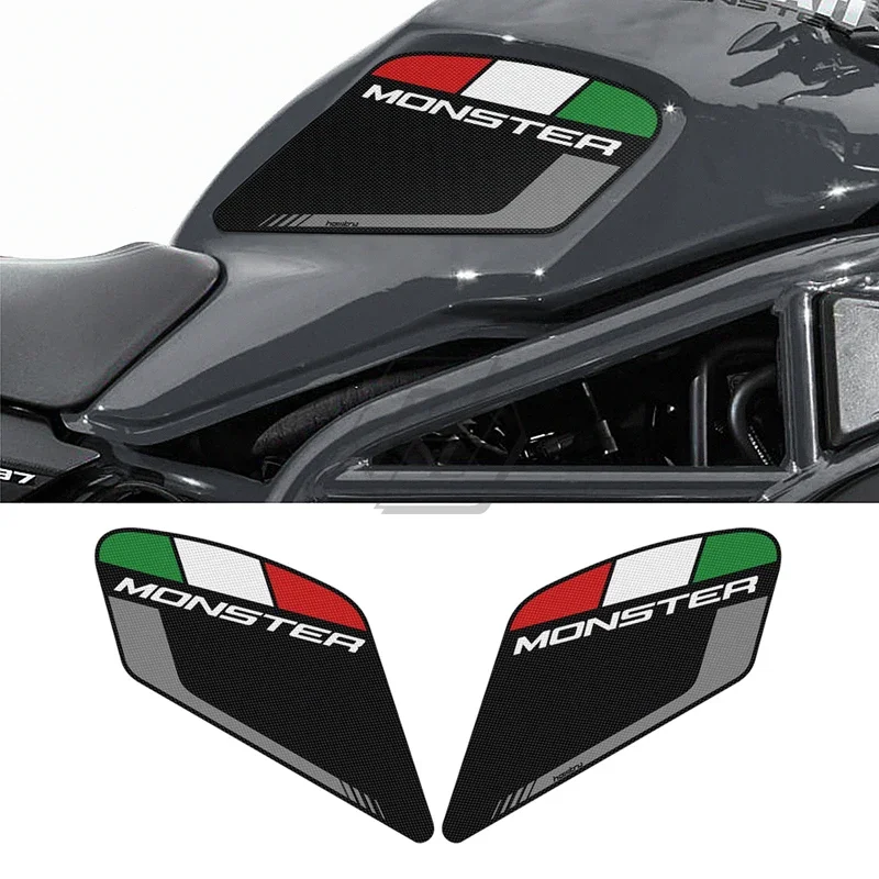 

For Ducati Monster 797 821 1200 2017-2019 Sticker Motorcycle Anti-slip Side Tank Pad Protection Knee Grip Mat