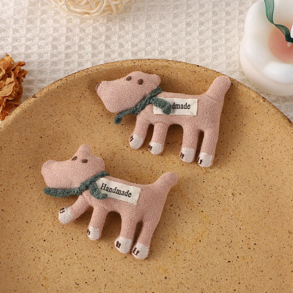 Brooch Pin DIY Accessory Sweet Plush Dog Cotton Filled Kids Scarf Shoes Socks Bag Charm Lightweight Multicolor