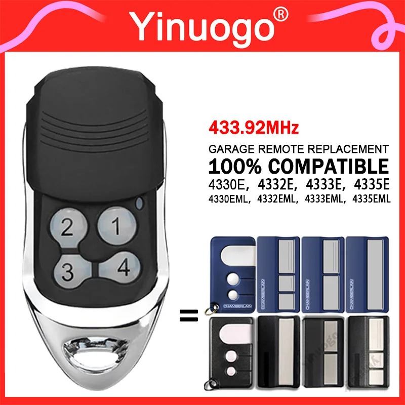 For 4335E 4330E 4332E 4333E Garage Door / Gate Remote Control 433.92MHz 4335EML 4330EML 4332EML 4333EML Garage Door Openers