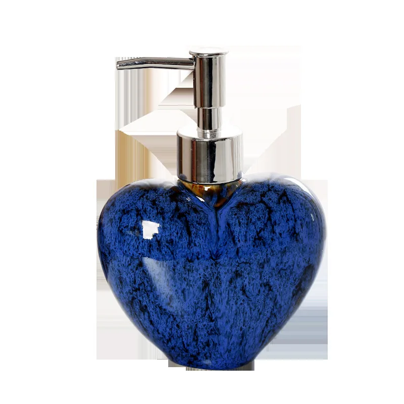 Dispensador de jabón Yaobian Love de 300ml, dispensador de loción de cerámica para baño, champú para lavado a mano, Gel de baño embotellado, dispensador separado