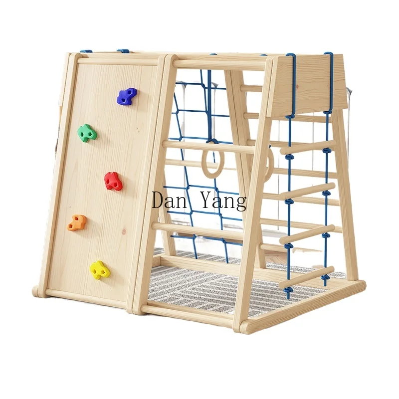 

YJ climbing frame children's indoor solid wood slide baby swing sensory integration training