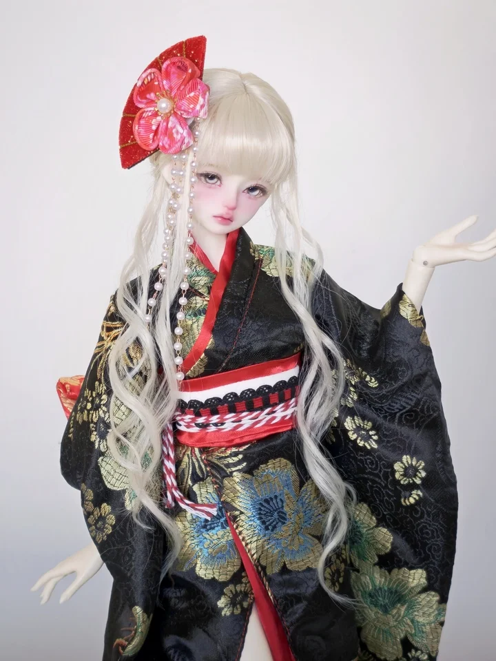 Design originale 40 cm scala 1/4 vestiti per bambole Bjd Kimono stile Lolita carino Moe Vintage Showa vestito per bambole Bjd a quattro punti