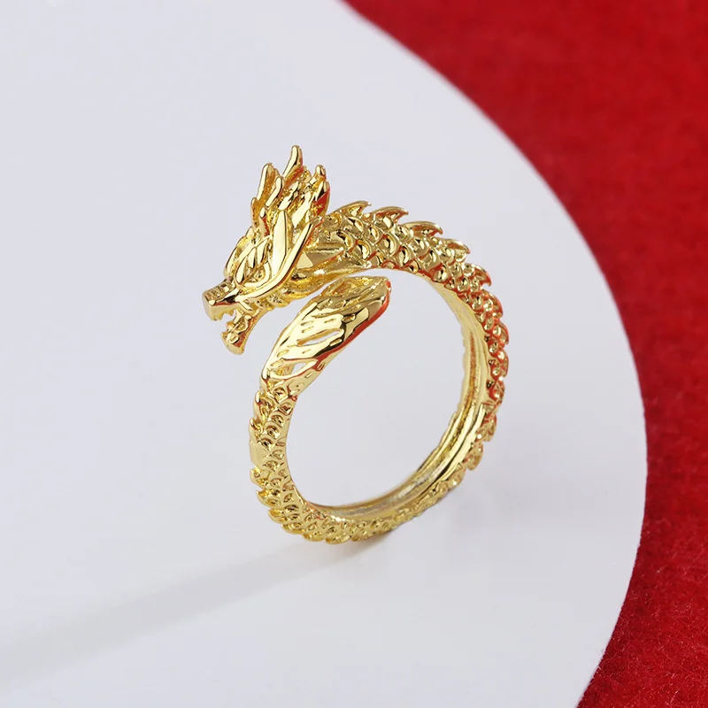 Bague Dragon Zodiaque Ajustable pour Homme, Bijoux Vintage, Motif Bête Divine Dominatrice, Instituts 3D, S925, 2024