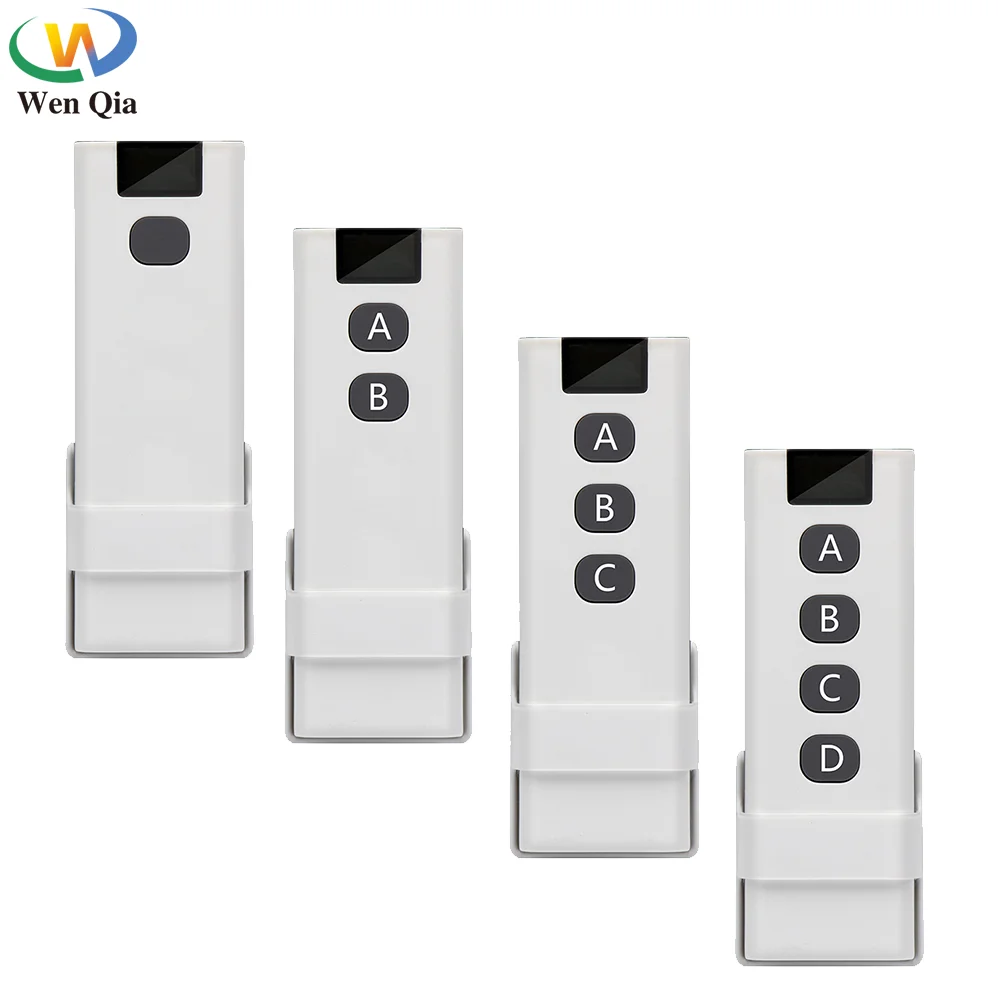 433 Mhz Wireless RF Remote Control 1527 Learning Code Remote Controller 1/2/3/4CH Controller For Garage Door Lamps Lights Gate 