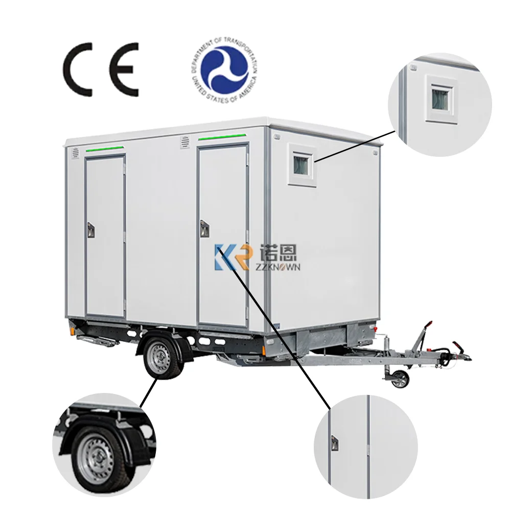 

Mobile Bathroom And Restroom China Supply The Latest Design Outdoor Luxury Portable Toilet Trailer