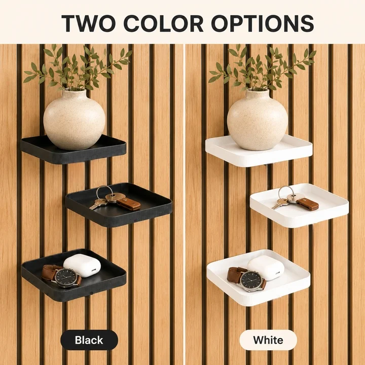 1-piece/heavy-duty soundproof panel tray storage rack, non drilling snap on installation, strong load-bearing capacity, stylish