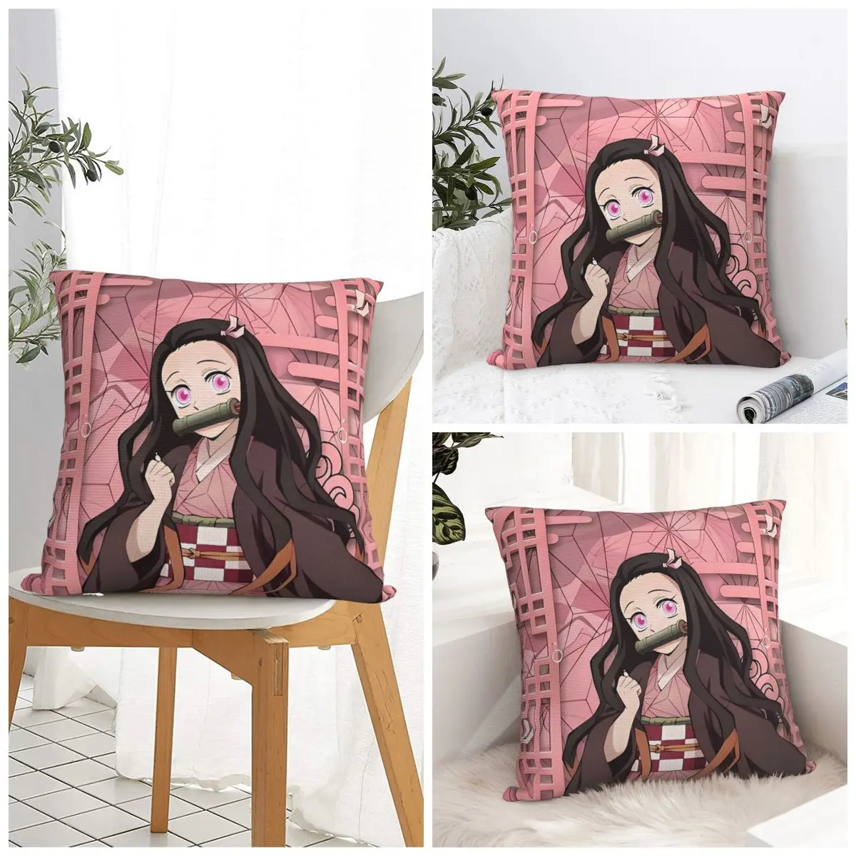 

Muichiro Tokito Pillow Case Cushion Cover Polyester Custom Pillow Cover Morden Pillowcases For Office Car Home Decorative