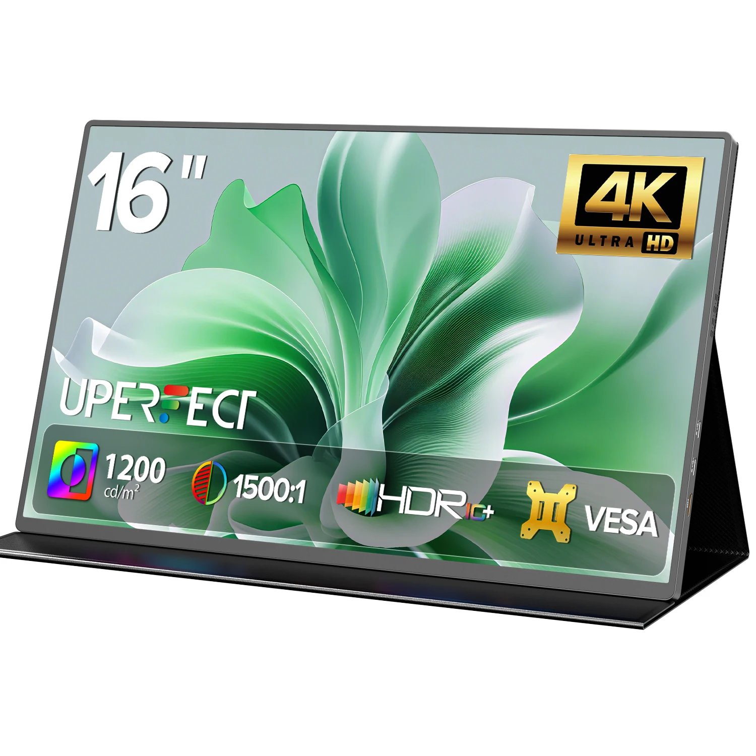 

Портативный монитор UPERFECT 4K 1200 нит, 3840x2400 UHD, 16 дюймов, игровой экран, 100% sRGB, IPS FreeSync, дисплей для ноутбука с VESA и крышкой
