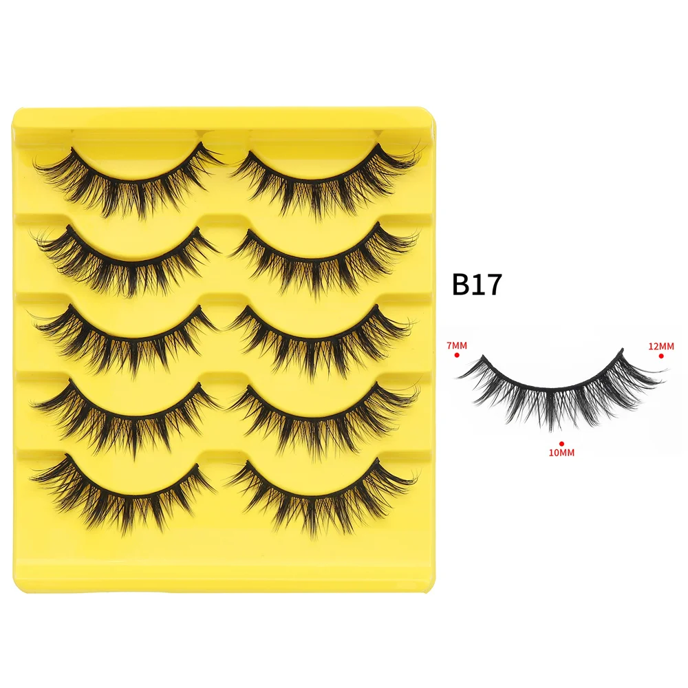 رموش صناعية طويلة فردية من مانغا ناتشورال سليم مدببة ناعمة ورقيقة قابلة للتخصيص بمظهر معزز لمكياج التجميل