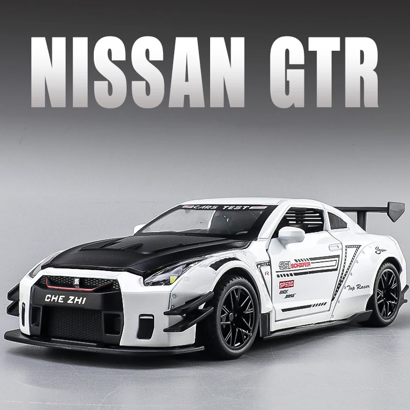 

Большой размер 1:24, имитация модели автомобиля Nissan GTR-r35, модель спортивного автомобиля, имитация сплава, модель автомобиля, коллекция игрушек, подарок
