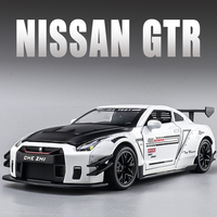 Large Size 1:24 Simulated Nissan GTR-r35 Car Model Sports Car Model Simulation Alloy Car Model Toy Collection Gift