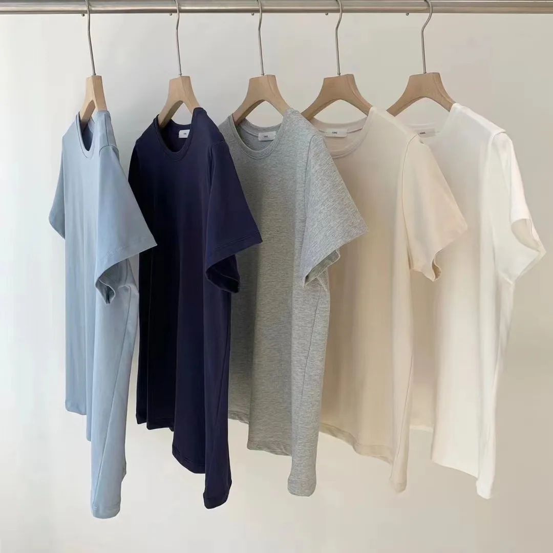 

Basic round Neck Short Sleeve TEE Shirt Women Comfortable Pure Cotton Dongda Gate Oune Printed Commute Style Summer Fashion
