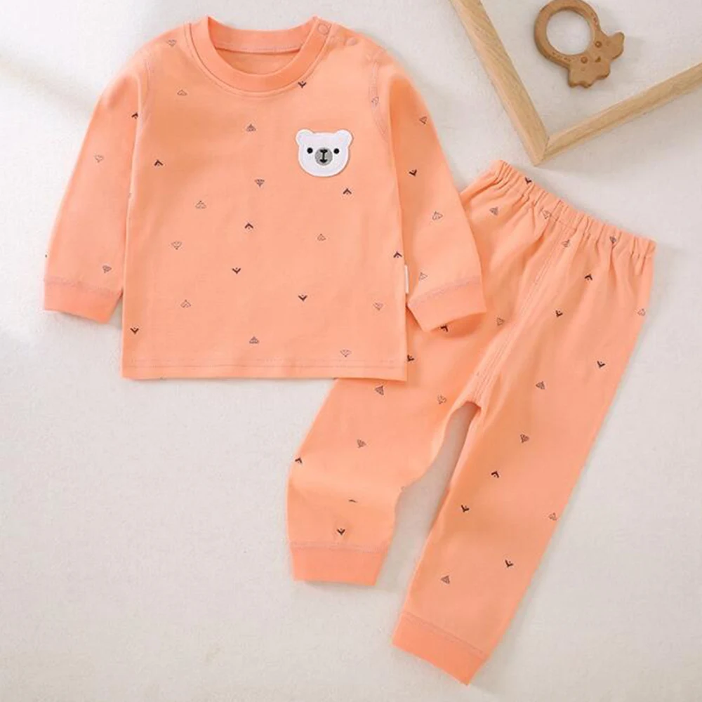 Baby Boy Outfit 100% Cotton Long Sleeve Tops + Pants Two Pieces Spring Autumn Infant Clothing Casual Baby Girl Clothes Set