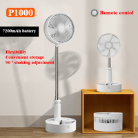 Upgraded 2025 P1000 Folding battery Fan 7200mAh Fast Cooling & 12H Runtime | Wireless Summer Essential for Camping/Office/Travel