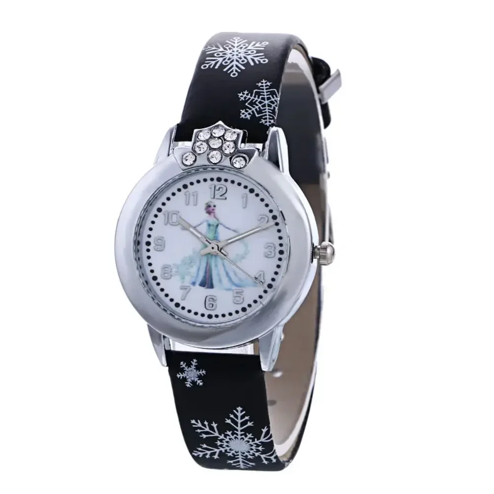 Frozen Luxury Kids Watches Fashion Cute Cartoon Quartz Watch for Kids Girl Small Dial Wristwatch Ladies Dress Watch Womens Clock