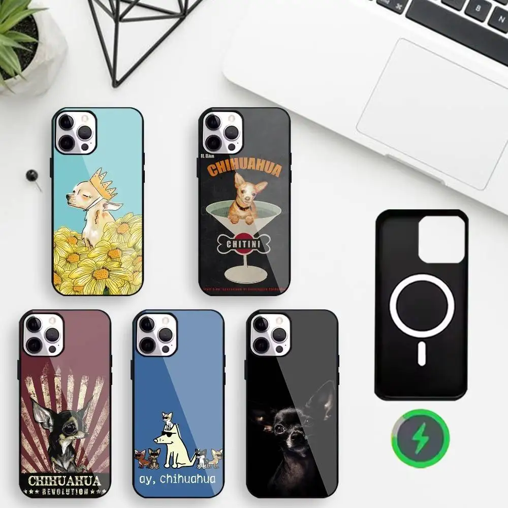 

Life is Better with a Chihuahua Phone Case For iPhone17,16,15,14,13,12,11 Plus,For Magnetic Wireless Charge Cover