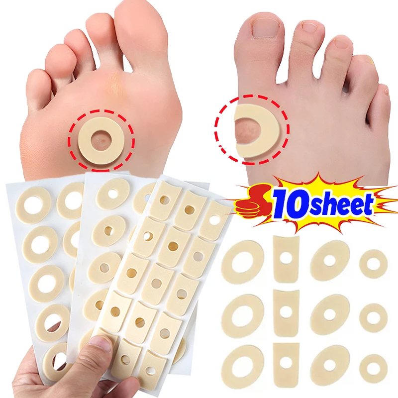 1-10 Sheets SelfA-dhesive Corn Bunion Protectors Pads Reduce The Risk of Blistering Calluses Corn Remover Pad Feet Cares Tools