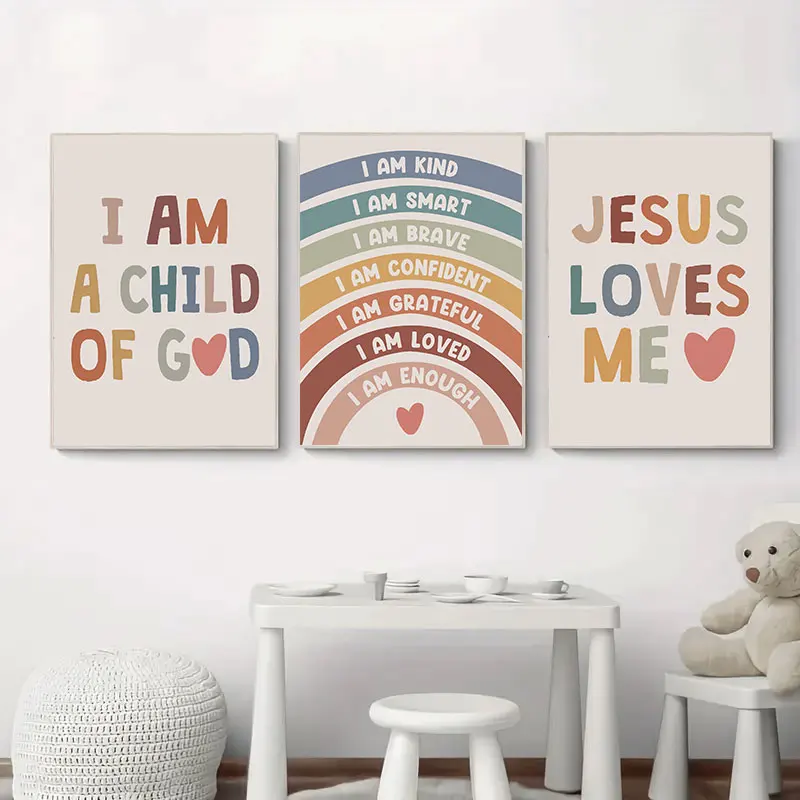 Cute Funny Inspirational Quotes Canvas Art Poster Print Colorful Words Wall Decorative Picture for Living Room Nursery Bedroom
