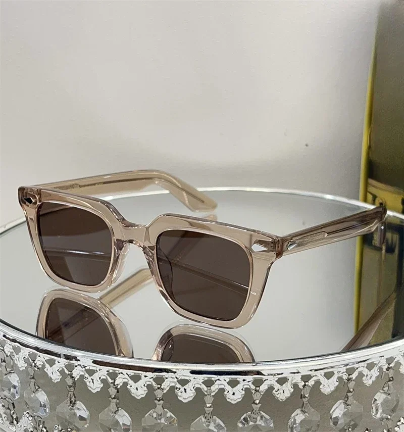 

2024 New Fashion GROBER Sunglasses Lemtosh Vintage Sunglasses Durable Acetate Round Oval Luxury Brand Eyebrow Cool Eyesglasses