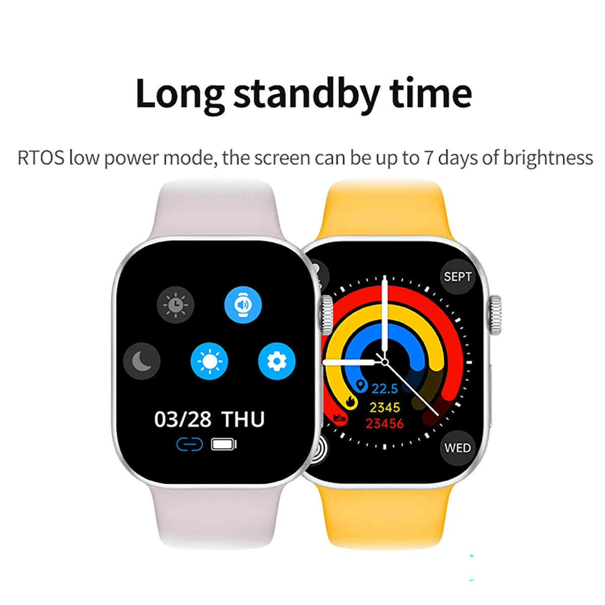 Square Screen Smartwatch,Buletooth Call/Notifications,Heart Rate/SpO2 Monitor,IP65,Wireless Charging,10 Sport Modes Couple Watch