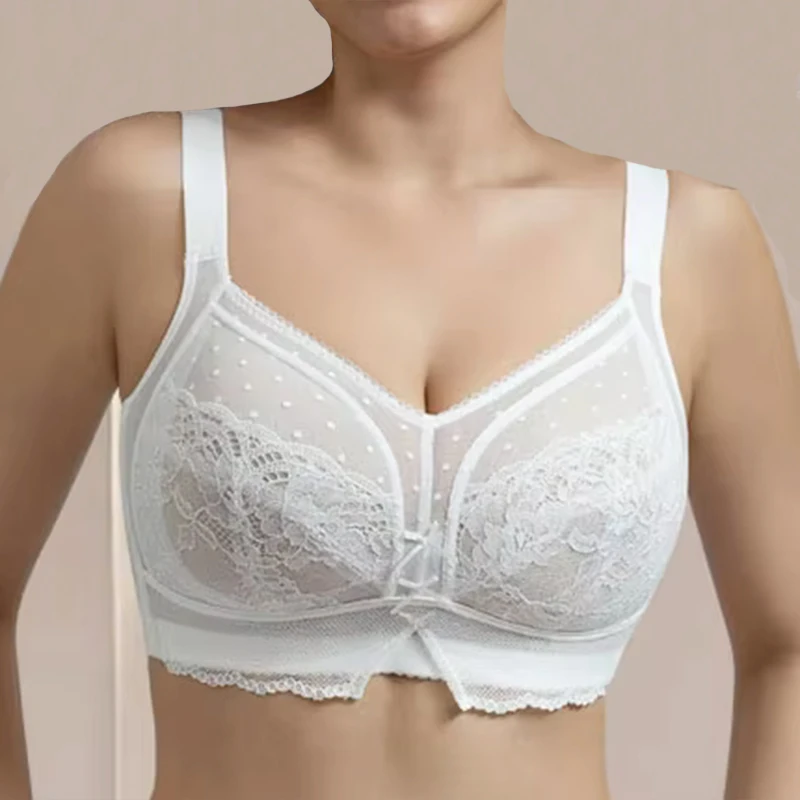 

Womens Ultra Thin Wireless Lace Bras Girls Full Coverage Non Padded Underwear Female Lingerie Minimizer Bra 34 36 38 40 F G H J