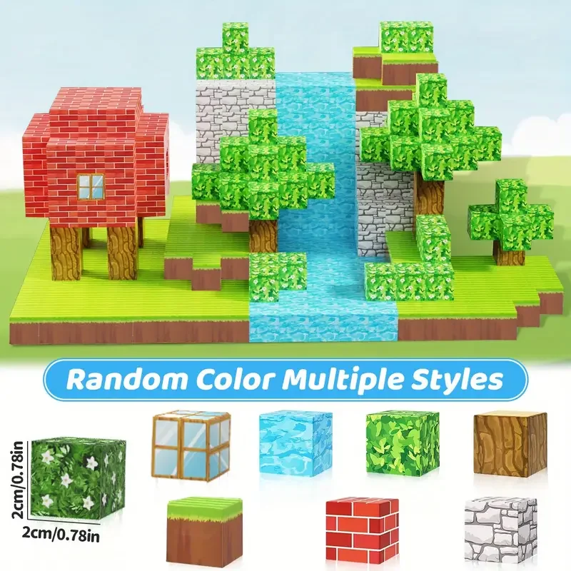 

100-200 Pieces of Magnetic Building Blocks Made from Durable Abs Material – Educational and Recreational Toy Set, Creative Home Entertainment