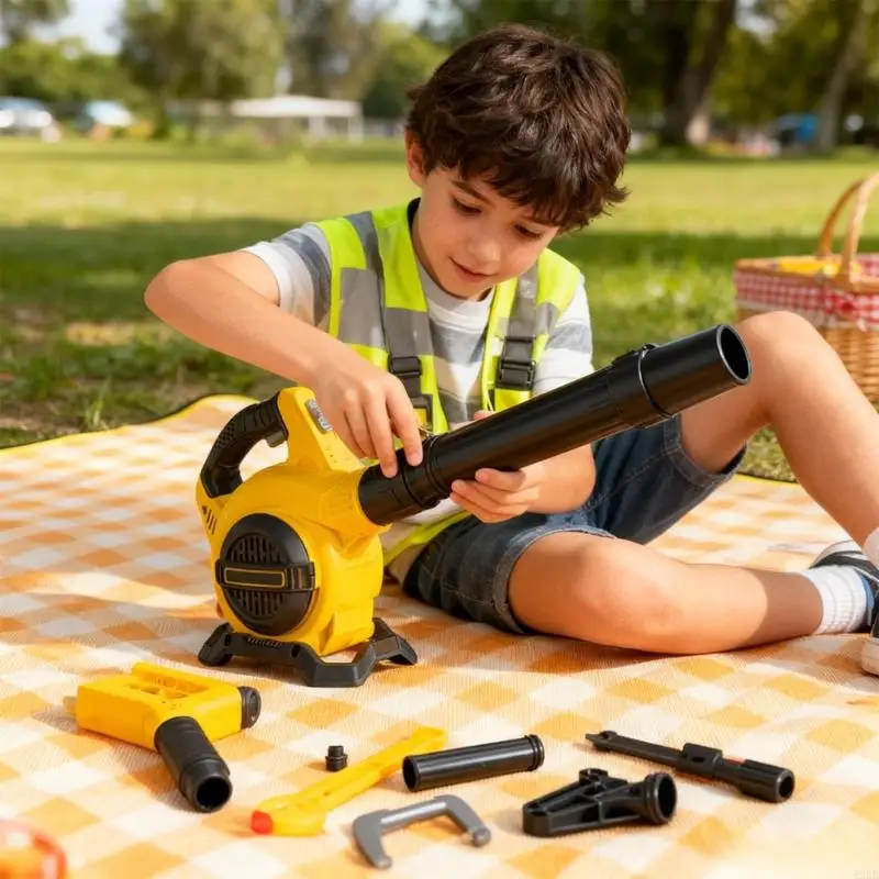 Multifunctionele Kinderblazer Speelgoed voor Huis Tuin Schoonmaken Batterij Aangedreven Draadloos Plezier Fantasiespel Tool voor