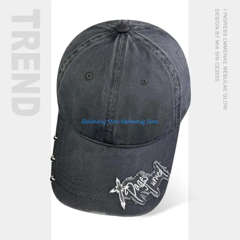 573B Fashionable Cotton Baseball Cap With Exquisite Embroidery Pattern Comfortable Sunproof Hat For Women Men Daily Wear