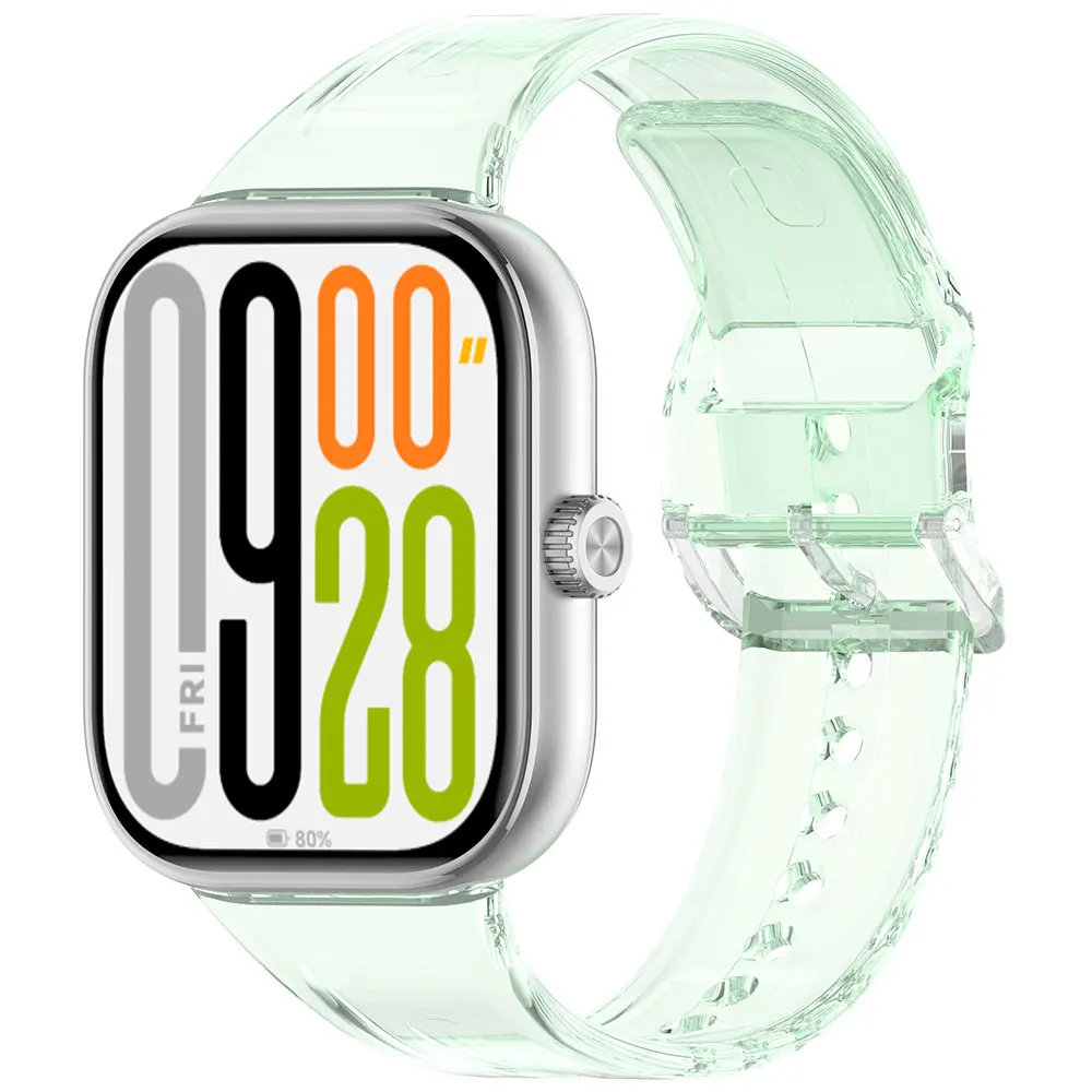 حزام ساعة من السيليكون لساعة Xiaomi Mi Band 9 Pro 8Pro حزام ملون شفاف لساعة Redmi 5 4 سوار معصم