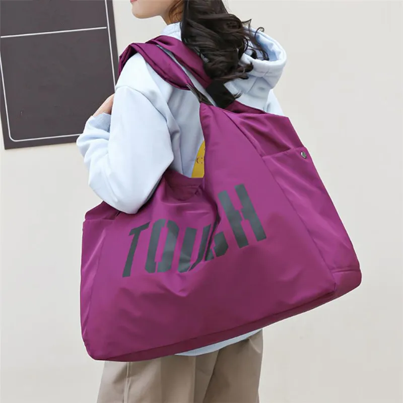 Bolso Oxford de moda, bolso de hombro para mujer, bolso de viaje de gran capacidad, bolsos de Yoga de ocio para salida suburbana con forro
